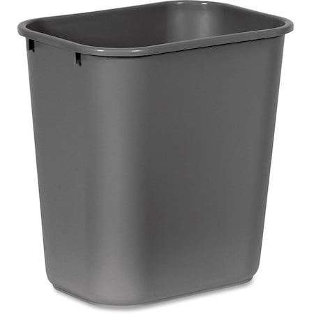 Rubbermaid Commercial Waste Bin, Plastic, 28 Quart, 14-1/4"x10-1/4"x15", 12PK, GY RCP295600GYCT